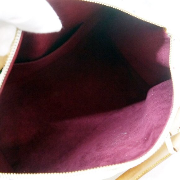Authentic Louis Vuitton Multicolor Speedy 30 Monogram Sac Hand Bag White Gold - Picture 14 of 15